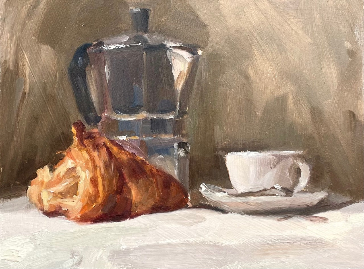 Coffee and croissant