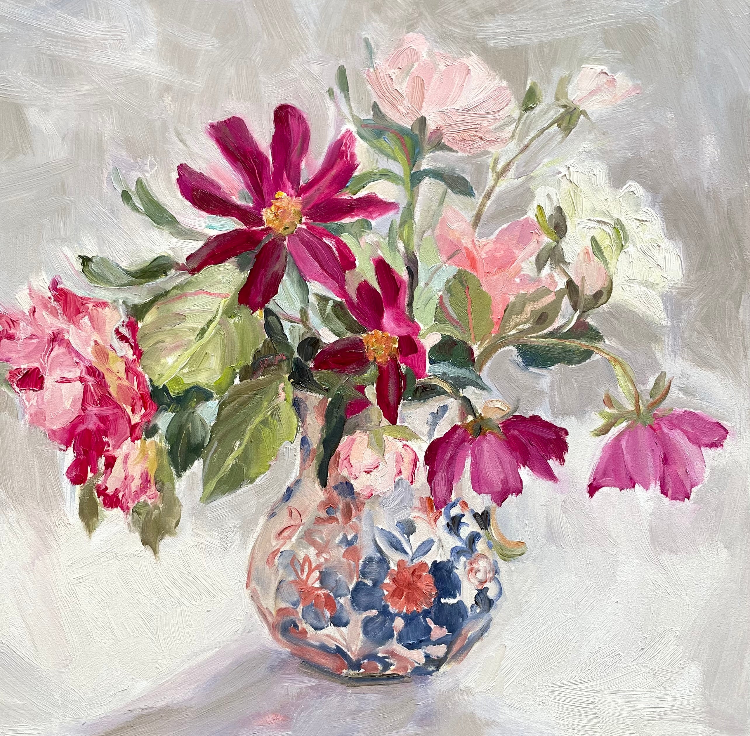 Pack of eight greetings cards with mixed floral designs