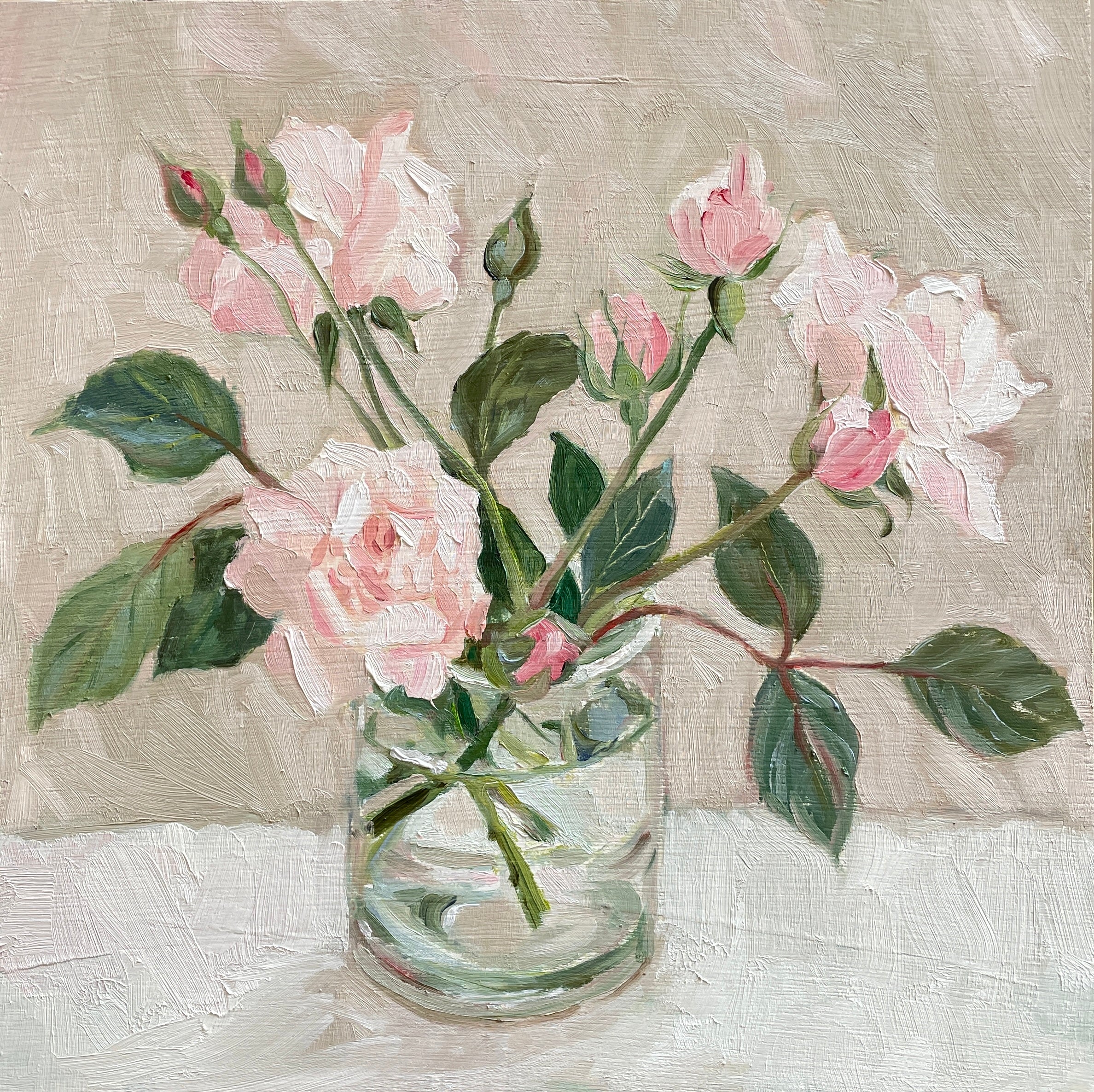 Roses in a glass