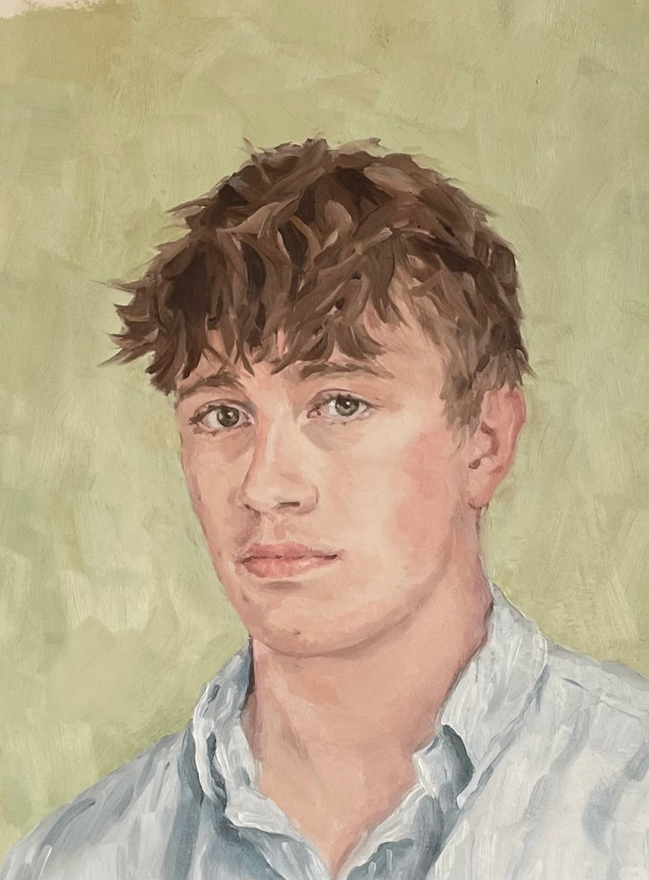 oil painting of a young man