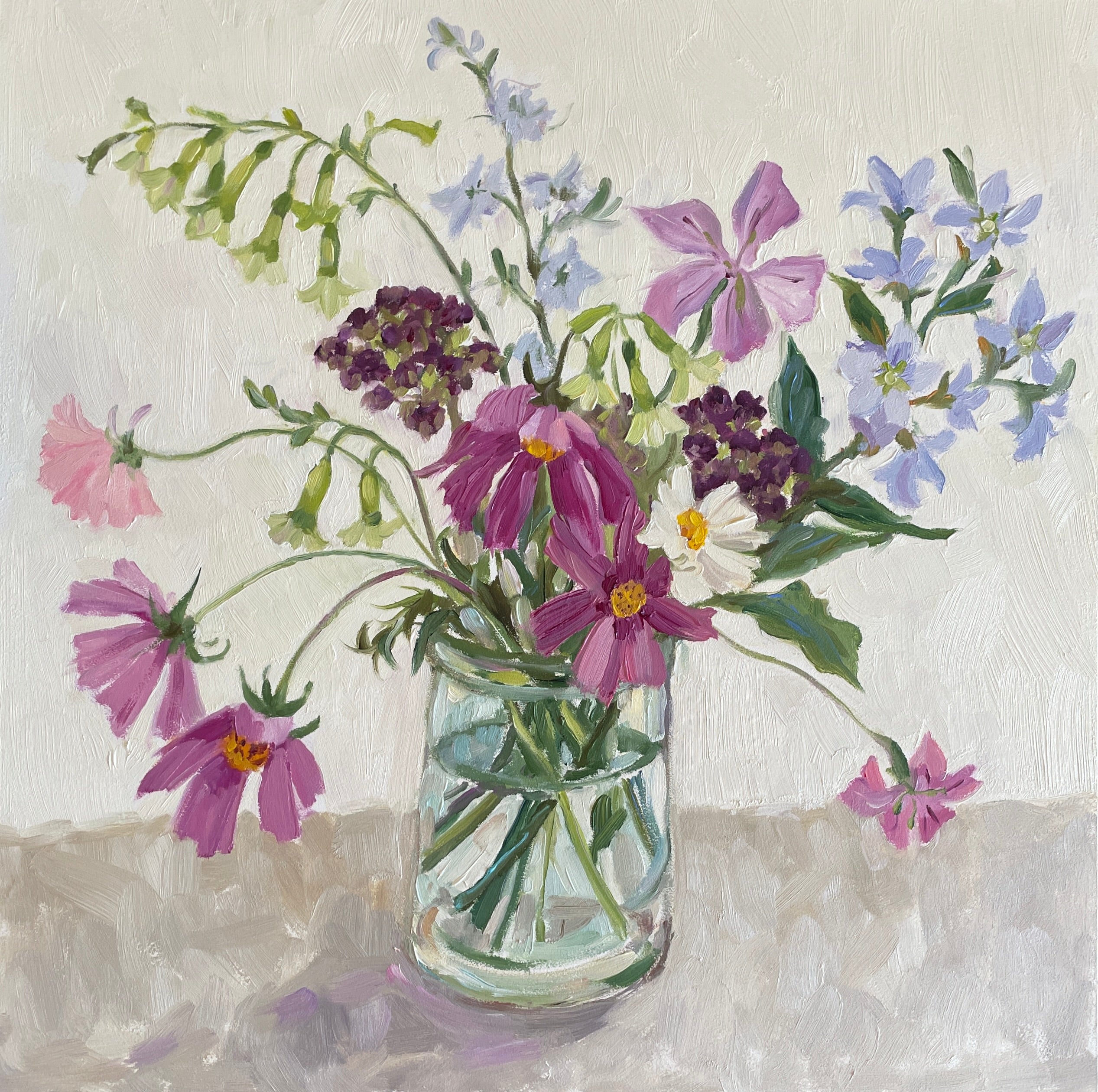 Summer flowers in a jar