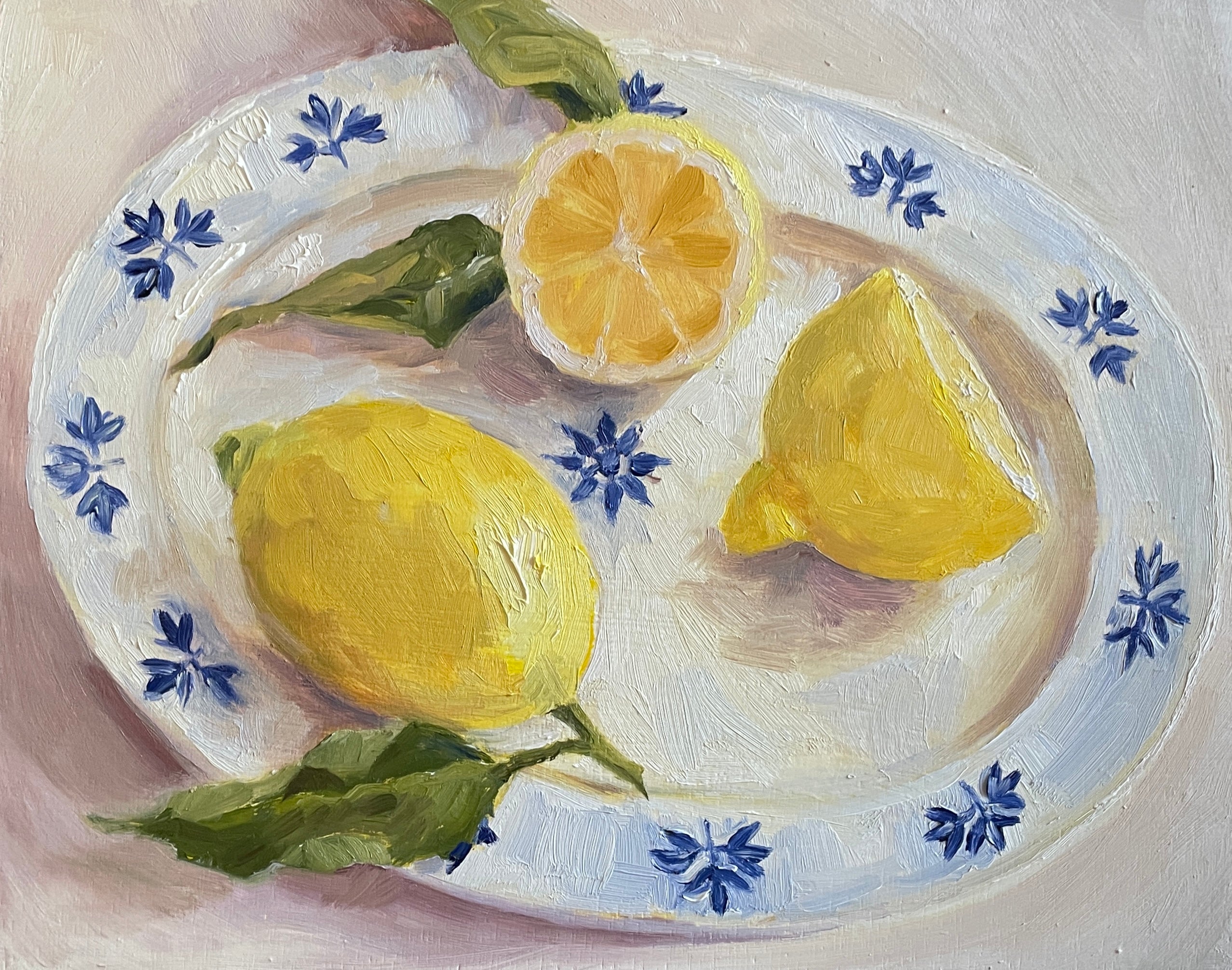 Lemons on a plate