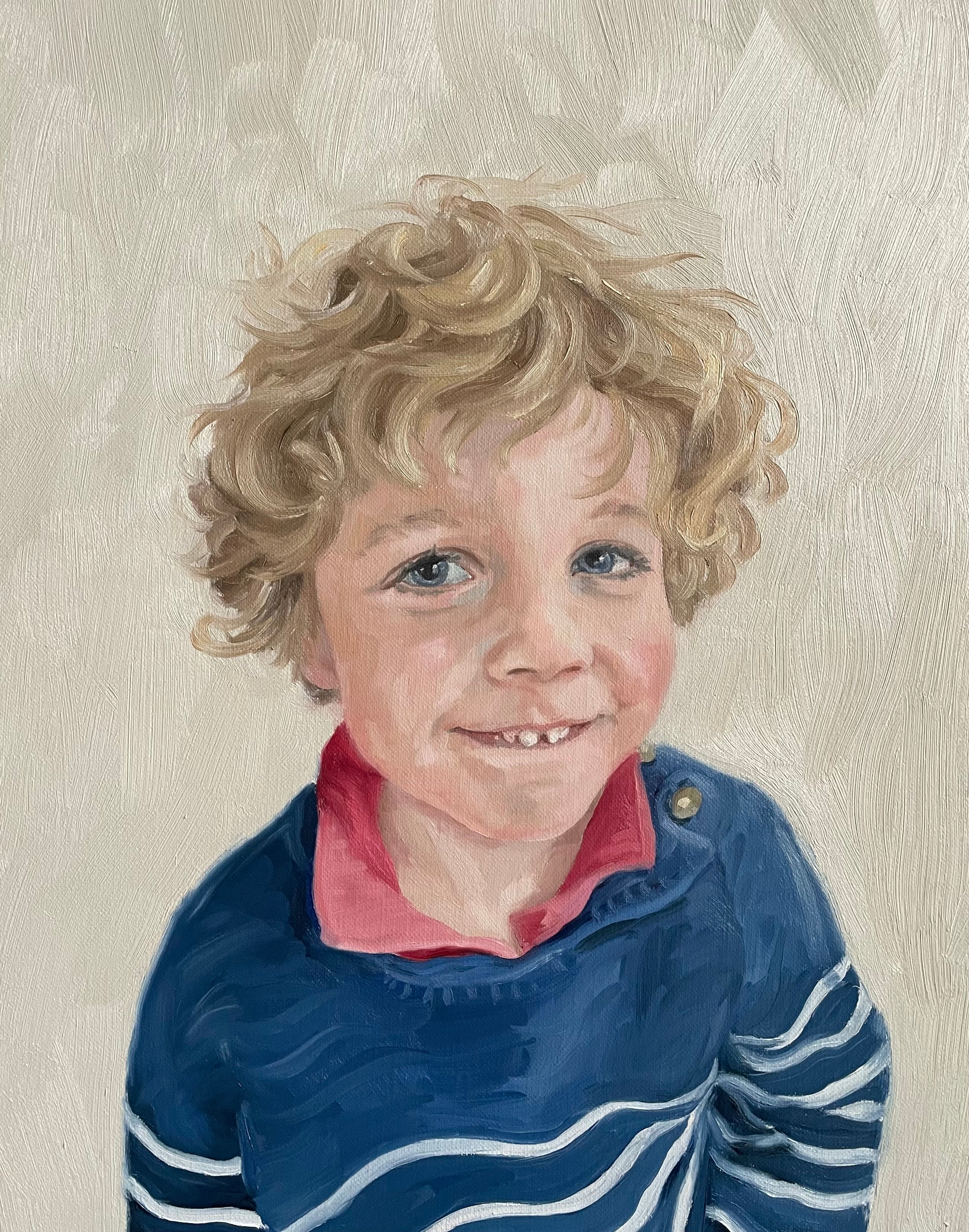oil portrait of a  boy