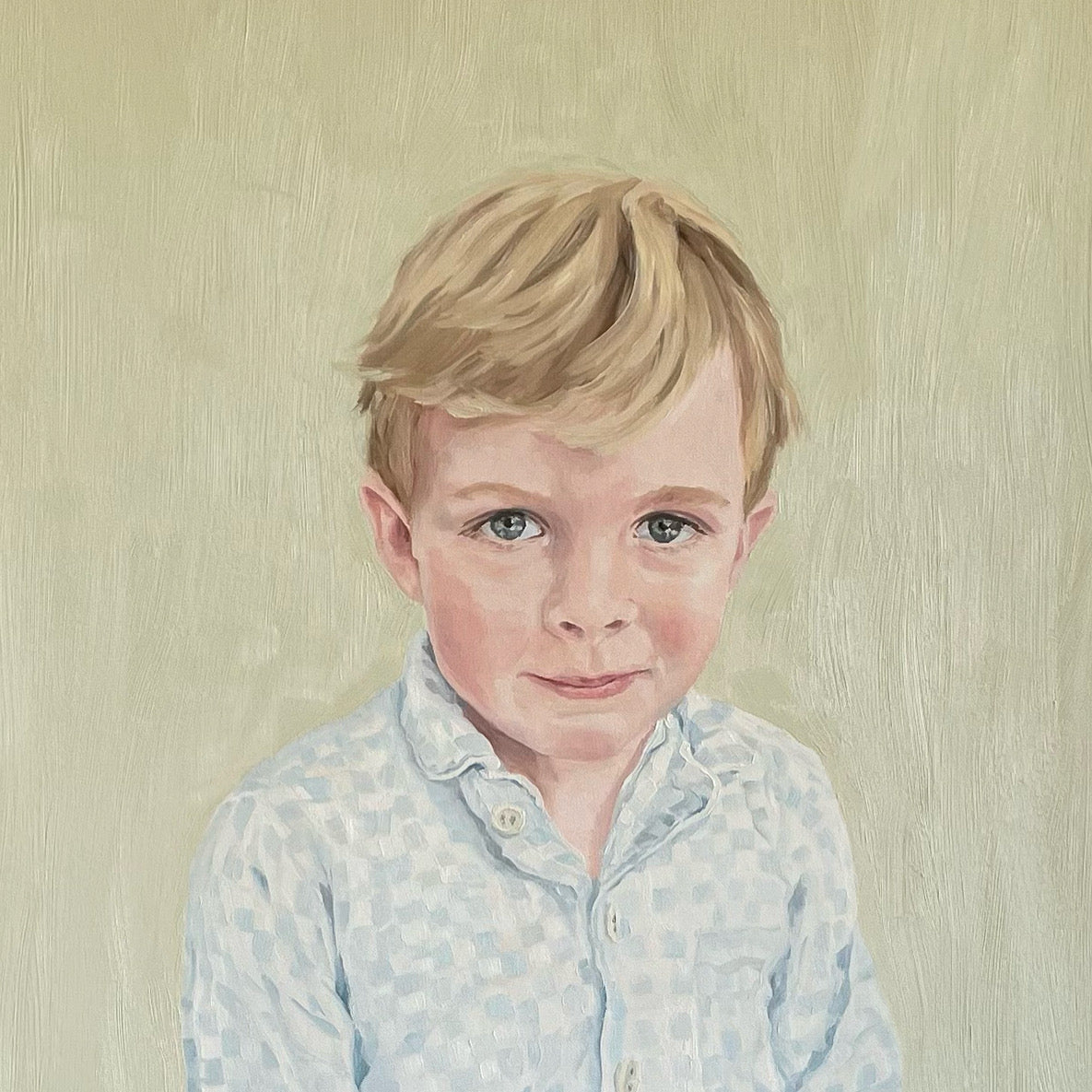 oil painting of a little boy